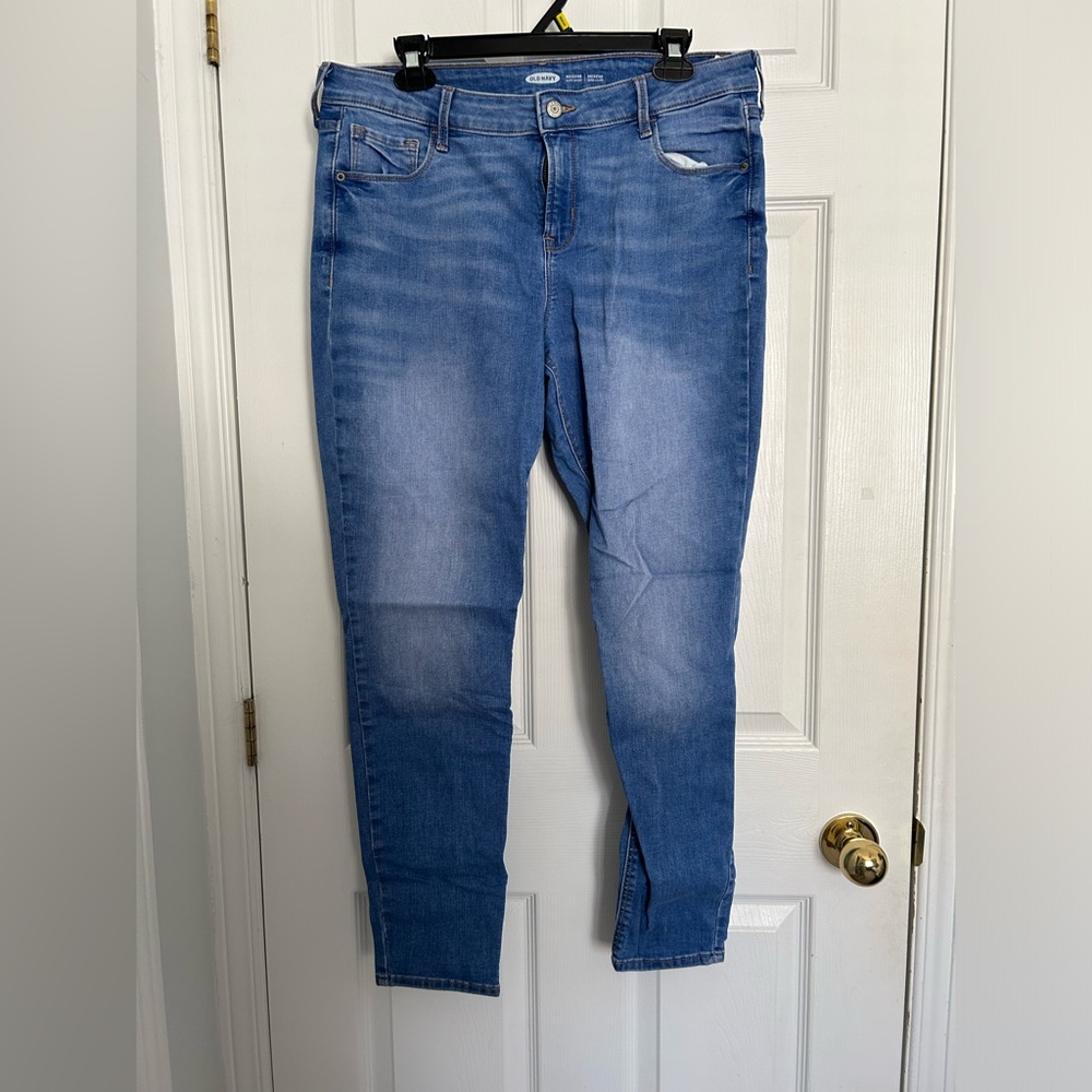 Medium Blue Wash Straight Leg Jeans